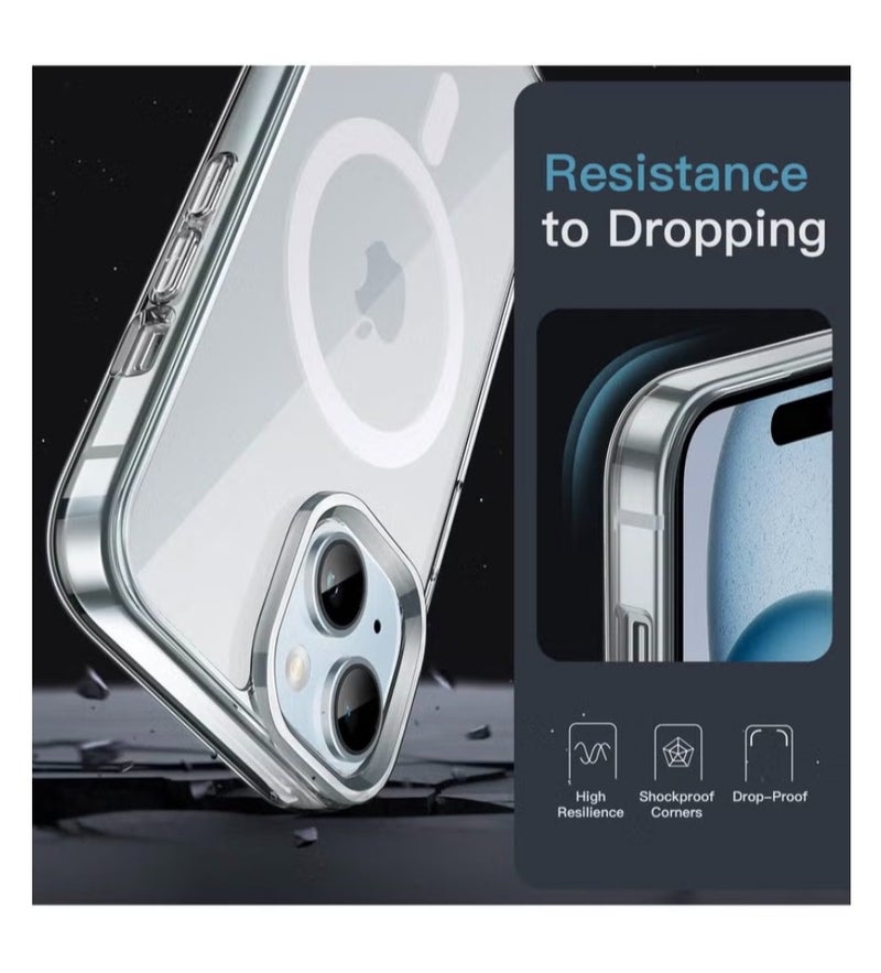 جراب مغناطيسي متوافق مع MagSafe لهاتف iPhone 16 Pro Max (6.9 بوصة)، غطاء شفاف ماص للصدمات مع ظهر مقاوم للخدش - Image 4